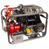 Fire engine with double piston priming