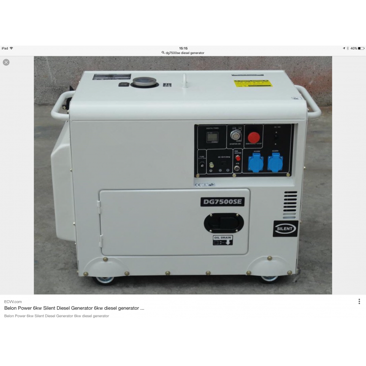 DG7500SE 5.3KVA Sleek Clamshell Supper Silent Diesel Generator